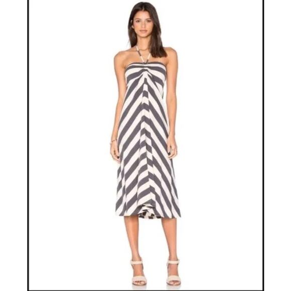 Patagonia Women's Lg Kamala Maxi Skirt Dress Jack Rabbit Stripped Light Sesame - Picture 2 of 8